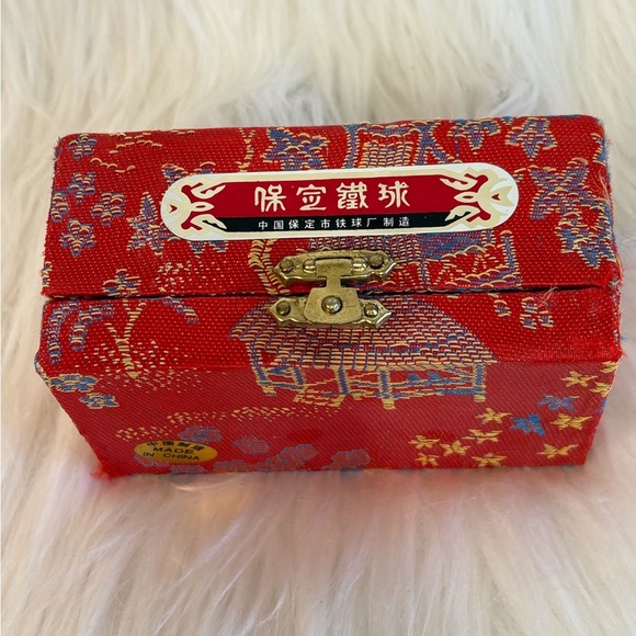 Vintage Colorful Baoding Balls in Red Box - Picture 4 of 8